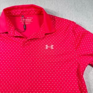 Women's Under Armour Golf Performance Polo Pink size Medium Loose fit